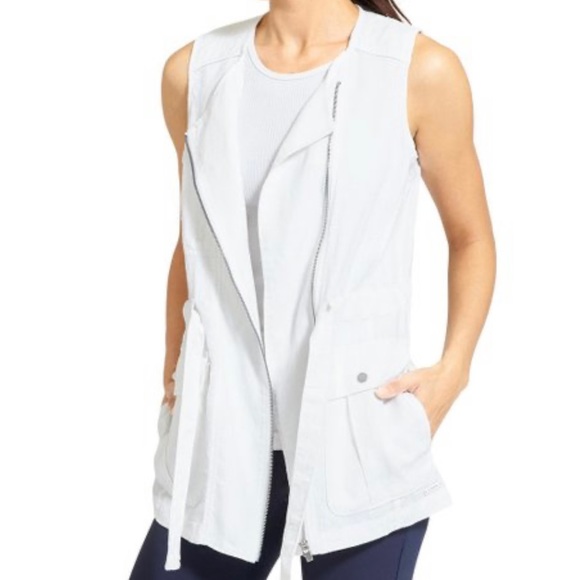 Athleta Tops - Athleta White Linen Vest